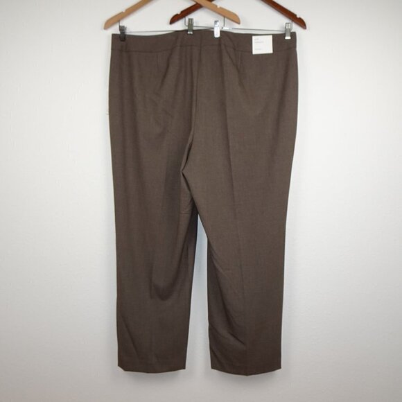 Calvin Klein Straight Leg Pants Women's Plus Size 24W Brown Work Career - Picture 6 of 13